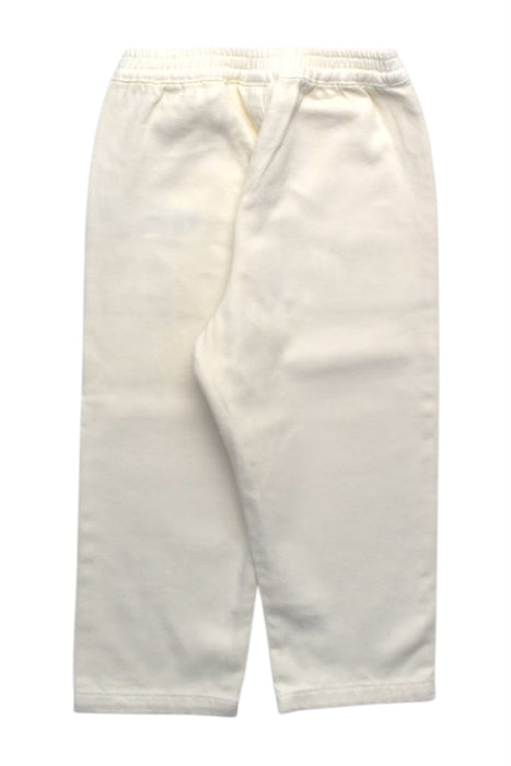 A White Casual Pants from Bonton in size 3T for girl. (Back View)