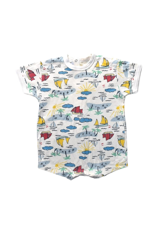 A Multicolour Short Sleeve Rompers from Petit Bateau in size 0-3M for boy. (Front View)