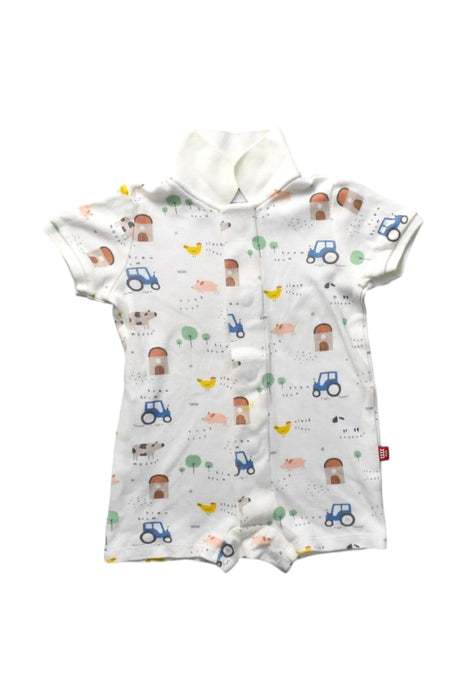 A Multicolour Short Sleeve Rompers from Magnetic Me in size 6-12M for boy. (Front View)