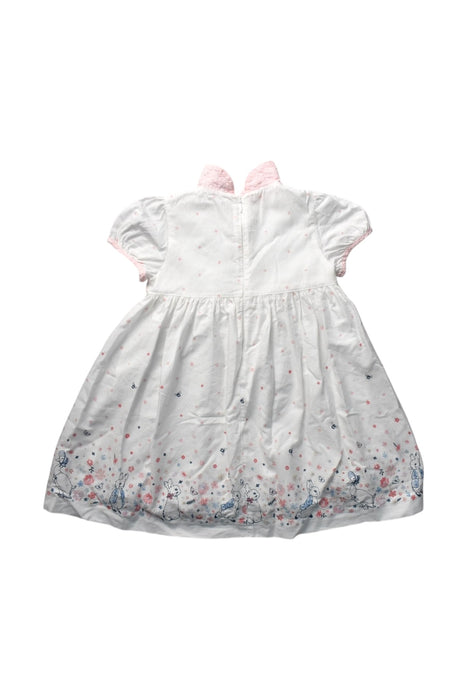A White Short Sleeve Dresses from Peter Rabbit in size 3T for girl. (Back View)