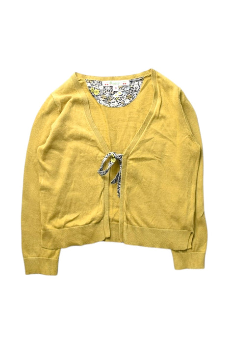 A Yellow Cardigans from Bonpoint in size 4T for girl. (Front View)