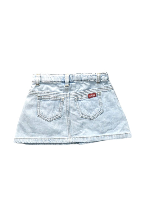 A Blue Short Skirts from Seed in size 3T for girl. (Back View)