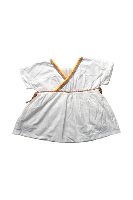 A White Short Sleeve Dresses from Chateau de Sable in size 18-24M for girl. (Back View)