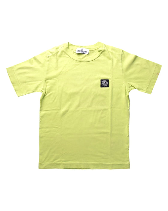 A Yellow Short Sleeve T Shirts from Stone Island in size 8Y for boy. (Front View)