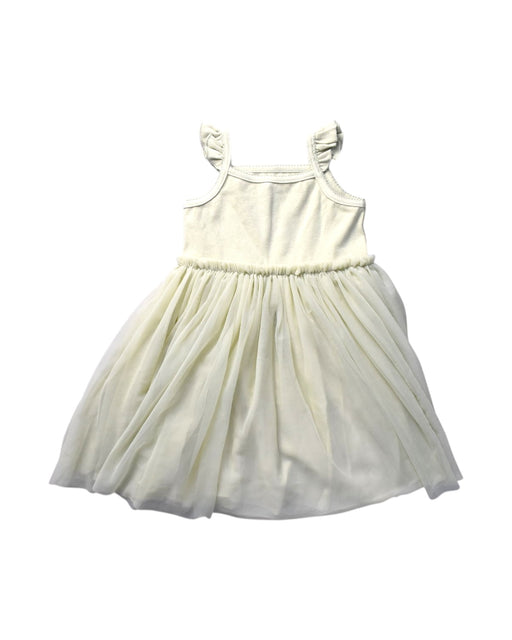 A Ivory Sleeveless Dresses from Jamie Kay in size 4T for girl. (Front View)