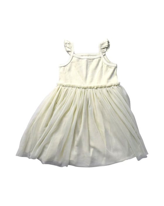 A Ivory Sleeveless Dresses from Jamie Kay in size 4T for girl. (Front View)
