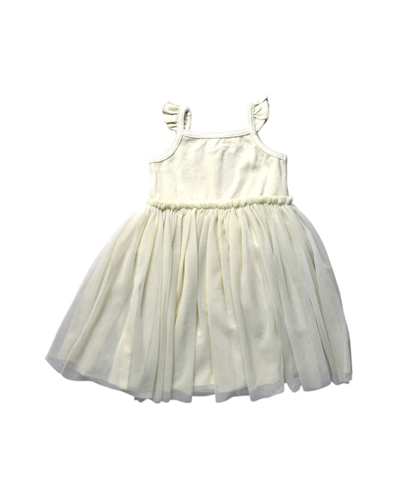A Ivory Sleeveless Dresses from Jamie Kay in size 4T for girl. (Back View)