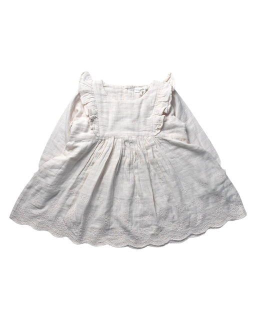 A Ivory Sleeveless Dresses from Jamie Kay in size 2T for girl. (Front View)