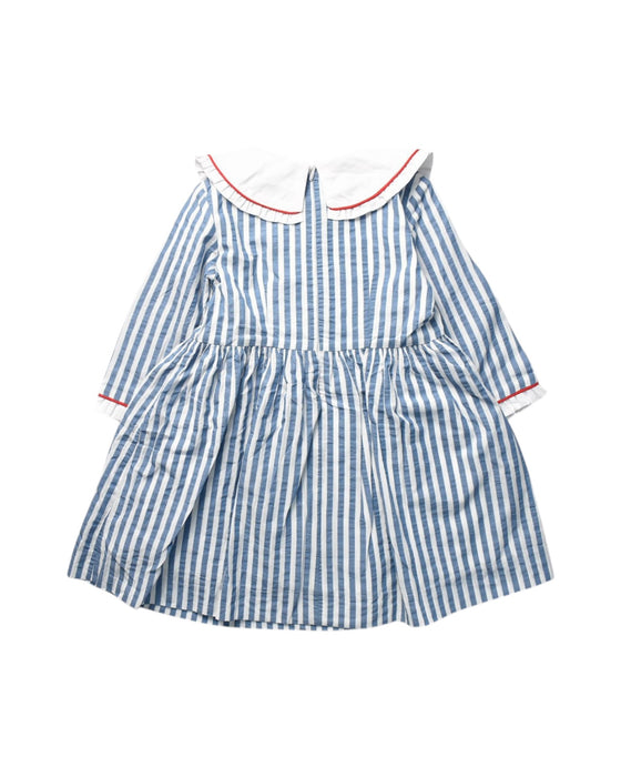 A Blue Long Sleeve Dresses from La Coqueta in size 3T for girl. (Back View)