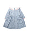 A Blue Long Sleeve Dresses from La Coqueta in size 3T for girl. (Back View)