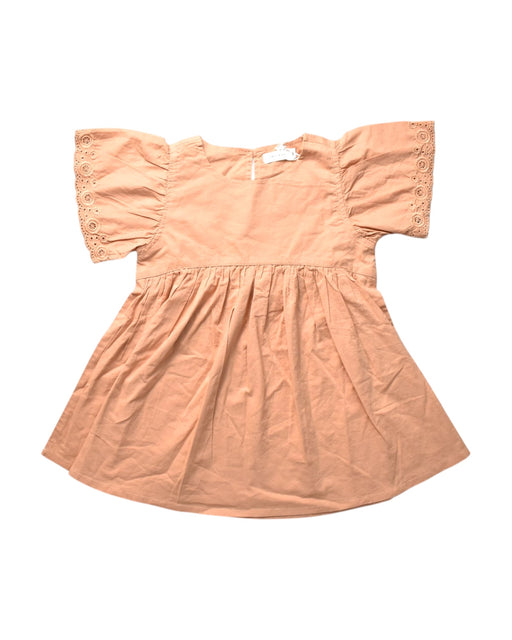 A Peach Short Sleeve Dresses from Jamie Kay in size 3T for girl. (Front View)