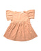 A Peach Short Sleeve Dresses from Jamie Kay in size 3T for girl. (Front View)