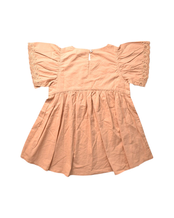A Peach Short Sleeve Dresses from Jamie Kay in size 3T for girl. (Back View)