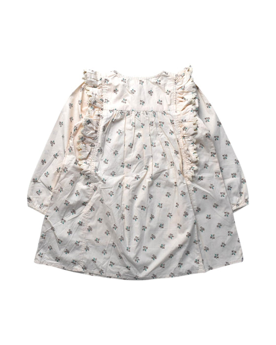 A White Long Sleeve Dresses from MarMar in size 3T for girl. (Back View)