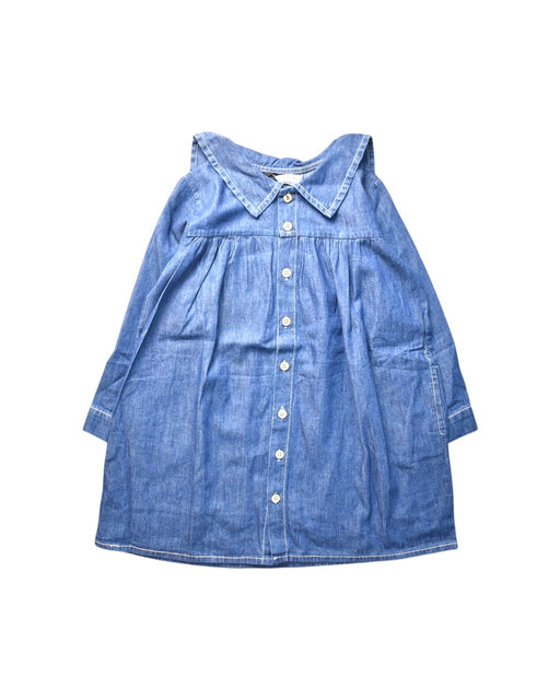 A Blue Long Sleeve Dresses from 1 + in the family in size 3T for girl. (Front View)