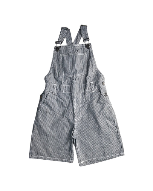 A Blue Overall Shorts from Wheat in size 6T for boy. (Front View)