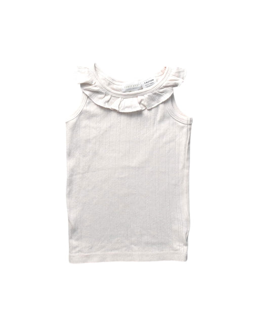 A White Sleeveless Tops from Jamie Kay in size 3T for girl. (Front View)