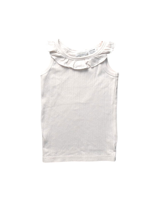 A White Sleeveless Tops from Jamie Kay in size 3T for girl. (Front View)