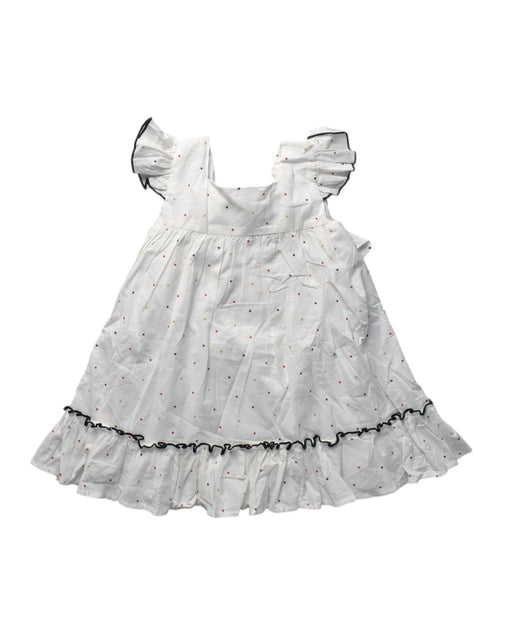 A White Sleeveless Dresses from La Coqueta in size 2T for girl. (Front View)