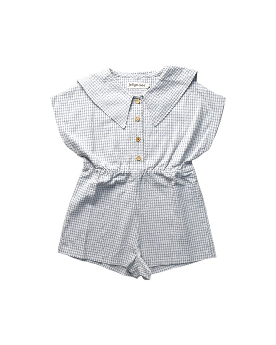 A Blue Short Sleeve Rompers from Jellymade in size 4T for girl. (Front View)