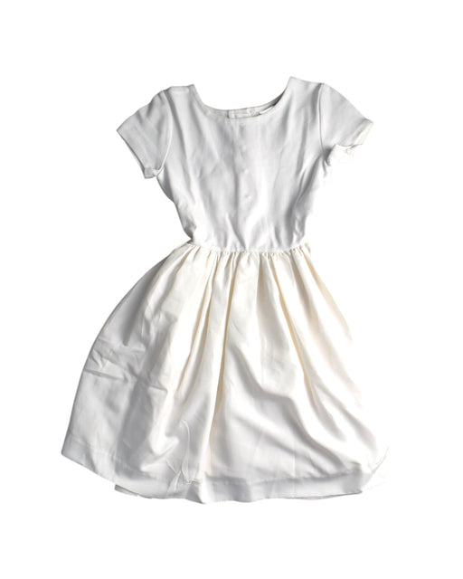 A White Short Sleeve Dresses from Polo Ralph Lauren in size 7Y for girl. (Front View)