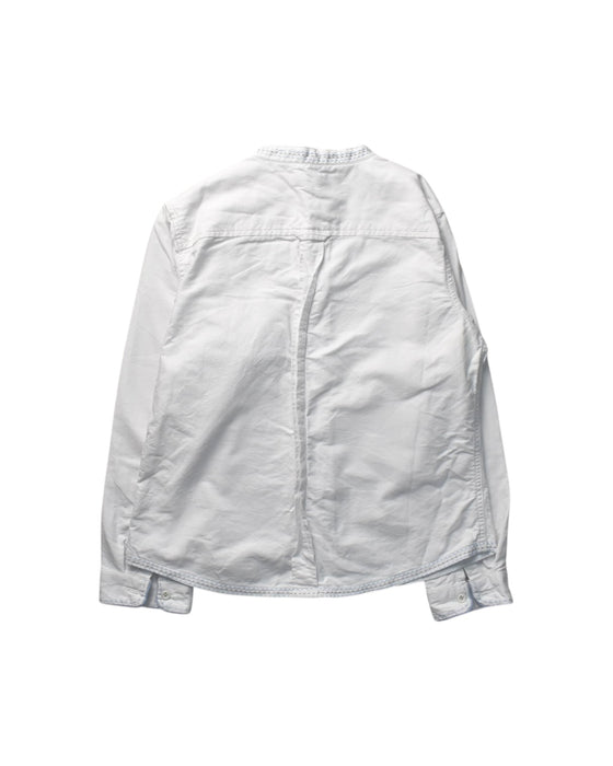 A White Long Sleeve Shirts from Chateau de Sable in size 8Y for boy. (Back View)