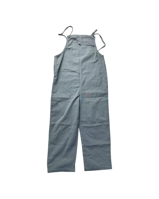 A Blue Long Overalls from Le Petit Society in size 8Y for girl. (Front View)