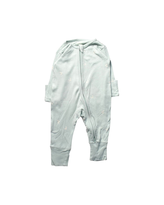 A Green Onesies from Le Petit Society in size 6-12M for girl. (Front View)