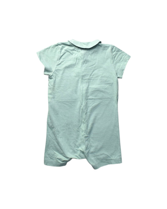 A Teal Short Sleeve Rompers from Petit Bateau in size 12-18M for boy. (Back View)