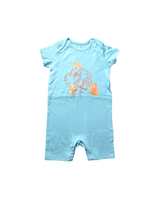 A Blue Short Sleeve Rompers from Mothercare in size 6-12M for boy. (Front View)