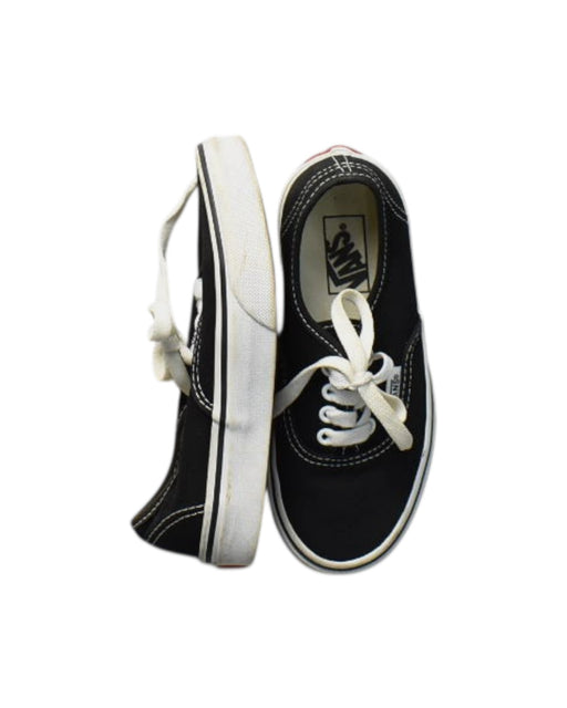 A Black Sneakers from Vans in size 6T for boy. (Front View)