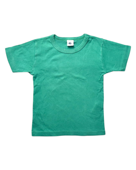 A Green Short Sleeve T Shirts from Petit Bateau in size 3T for boy. (Front View)