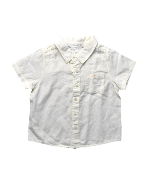 A White Short Sleeve Shirts from Purebaby in size 18-24M for boy. (Front View)