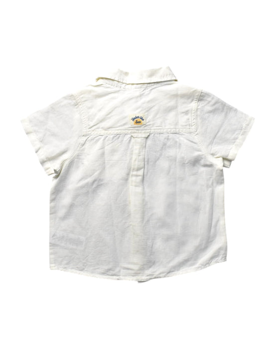 A White Short Sleeve Shirts from Purebaby in size 18-24M for boy. (Back View)