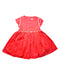 A Red Short Sleeve Dresses from Chateau de Sable in size 4T for girl. (Front View)