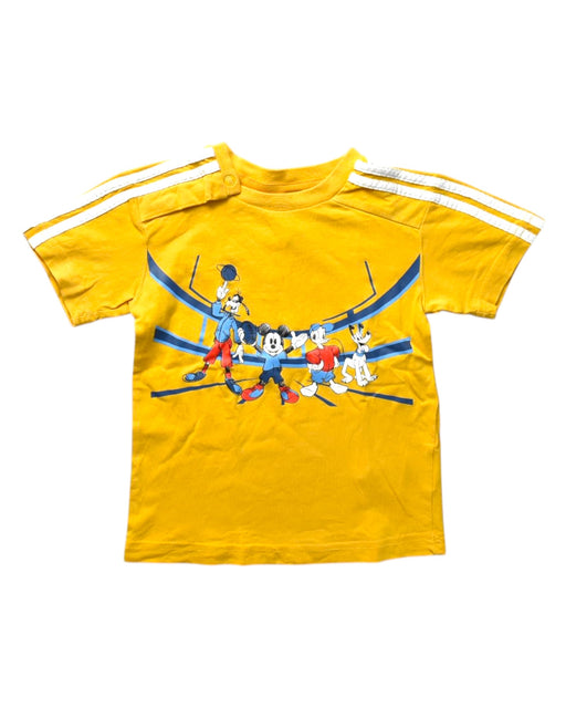 A Yellow Short Sleeve T Shirts from Adidas x Disney in size 12-18M for boy. (Front View)