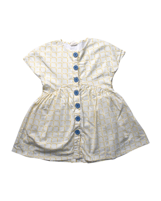 A White Short Sleeve Dresses from Elly in size 3T for girl. (Front View)