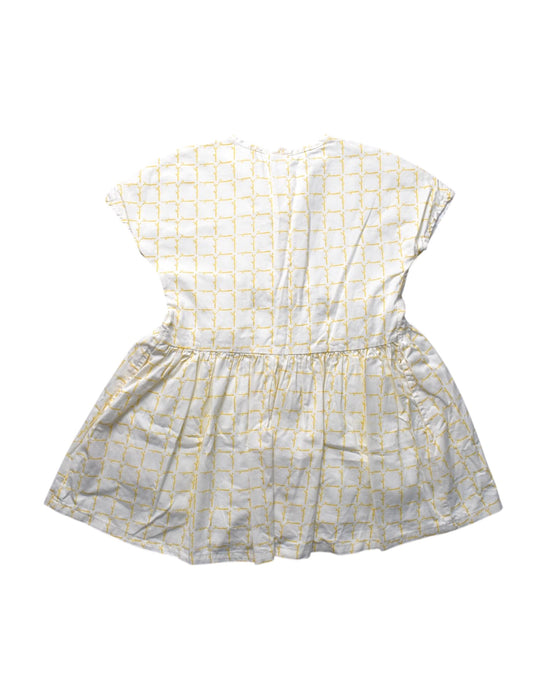 A White Short Sleeve Dresses from Elly in size 3T for girl. (Back View)