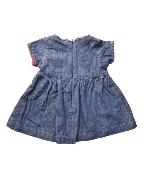 A Blue Short Sleeve Dresses from Tommy Hilfiger in size 0-3M for girl. (Back View)