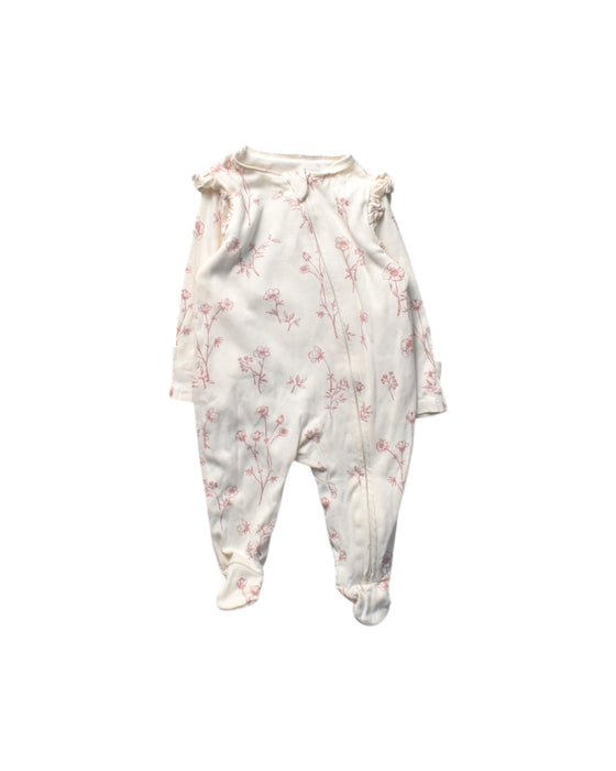 A White Onesies from Mamas & Papas in size 0-3M for girl. (Front View)