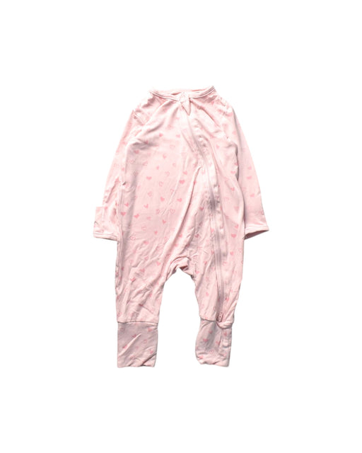 A Pink Onesies from Not Too Big  in size 3-6M for girl. (Front View)