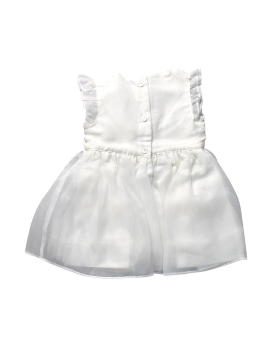 A White Sleeveless Dresses from Mamas & Papas in size 3-6M for girl. (Back View)