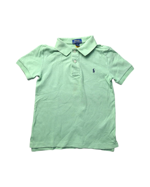 A Green Short Sleeve Polos from Polo Ralph Lauren in size 5T for boy. (Front View)