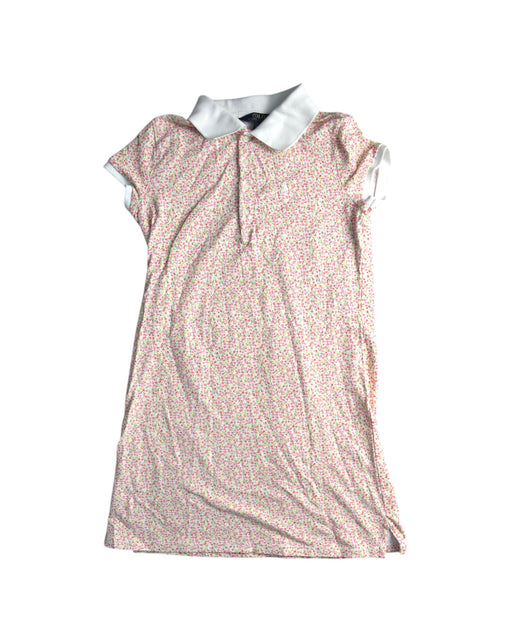 A Pink Short Sleeve Dresses from Polo Ralph Lauren in size 12Y for girl. (Front View)