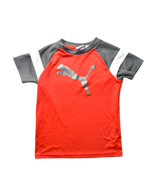 A Red Short Sleeve T Shirts from Puma in size 4T for boy. (Front View)