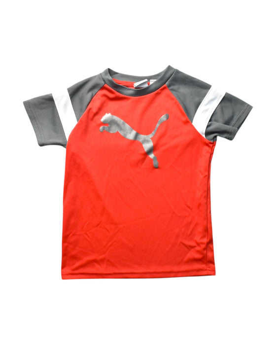 A Red Short Sleeve T Shirts from Puma in size 4T for boy. (Front View)