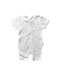 A White Short Sleeve Rompers from Purebaby in size Newborn for boy. (Front View)