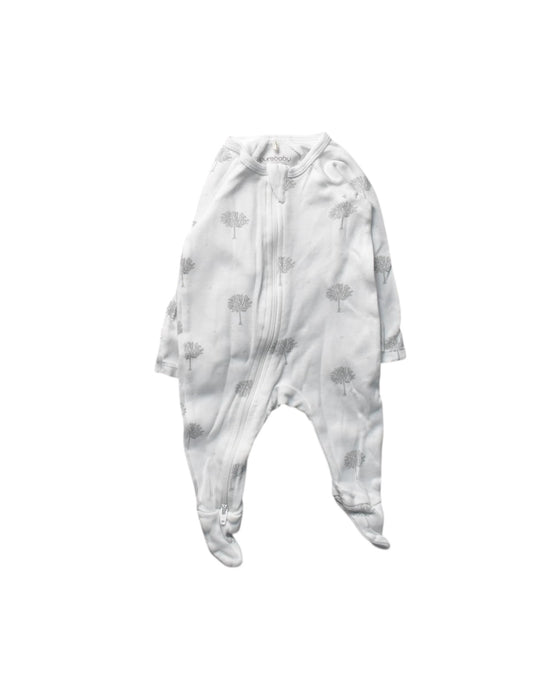 A White Onesies from Purebaby in size Newborn for boy. (Front View)