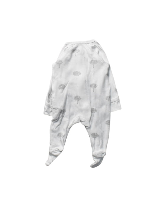 A White Onesies from Purebaby in size Newborn for boy. (Back View)