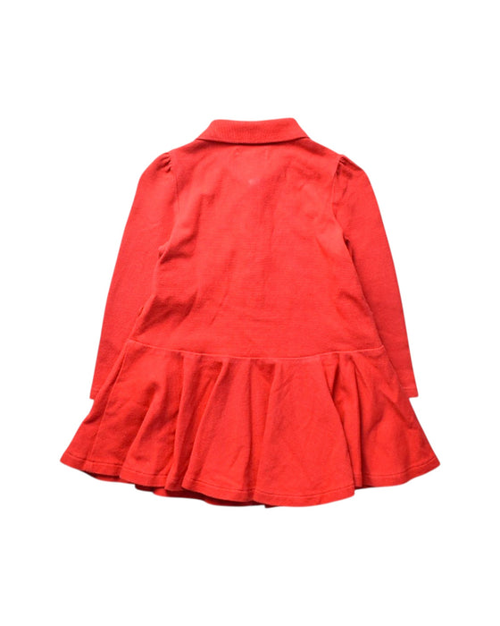 A Red Long Sleeve Dresses from Ralph Lauren in size 12-18M for girl. (Back View)